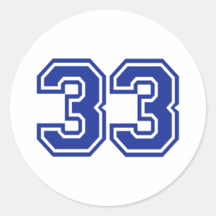 Sticker Rond 33 - numéro