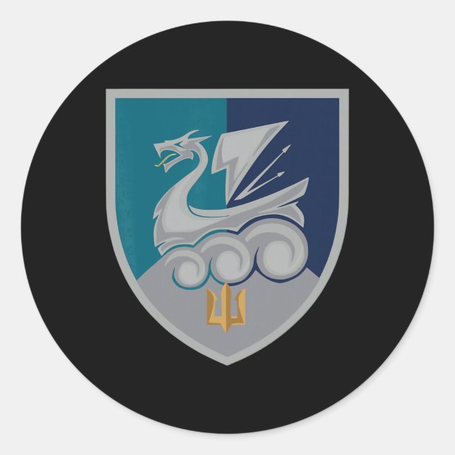 Sticker Rond 36th Naval Infantry Brigade (ukraine) Ukrainian Mi (Devant)