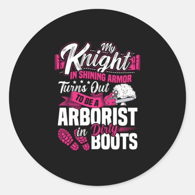 Sticker Rond 37.Arboriste pour un coupe-arbre (Devant)