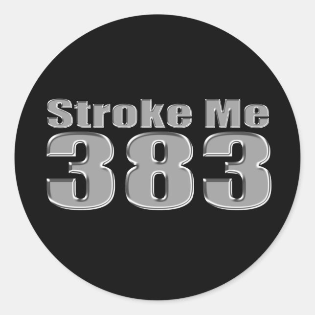 Sticker Rond 383 noir (Devant)