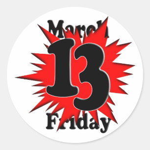 Sticker Rond 3-13 Vendredi le 13