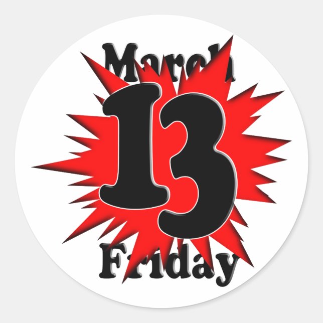 Sticker Rond 3-13 Vendredi le 13 (Devant)