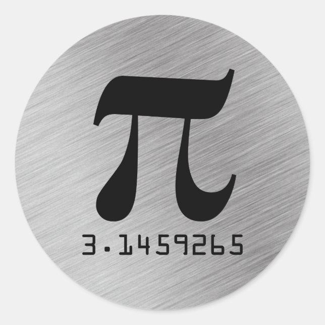 Sticker Rond 3.1459265 Constante Mathématique Pi (Devant)
