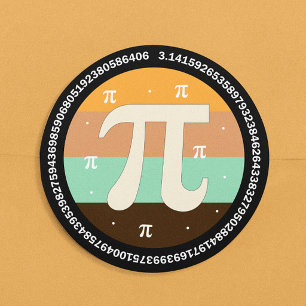 Sticker Rond 3.14 Conception de la Journée nationale Pi - Idée