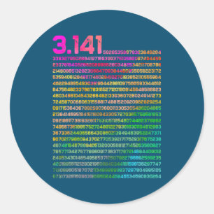 Sticker Rond 3 14 Professeur de physique des mathématiques Numé
