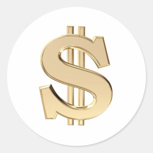 Sticker Rond 3 dollars