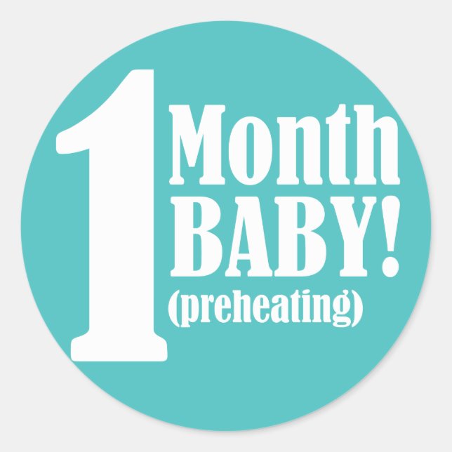 STICKER Rond 3" - Enceinte 1 mois (Devant)