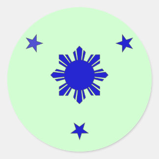 Sticker Rond 3 Étoiles et un soleil