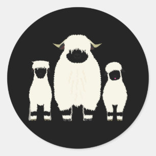 Sticker Rond 3 Noeuds noirs du Valais alignés