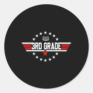 Sticker Rond 3e année 3e année Retour à l'école Premier jour Ga