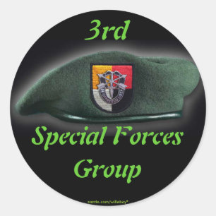 Sticker Rond 3e Bataillon des Berets verts des forces spéciales