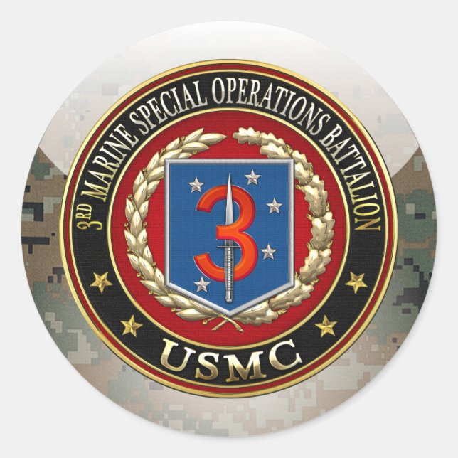 Sticker Rond 3e MSOB [3D] (Devant)