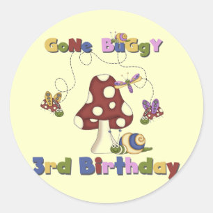Sticker Rond 3ème Bogue T-shirts et cadeaux d'anniversaire