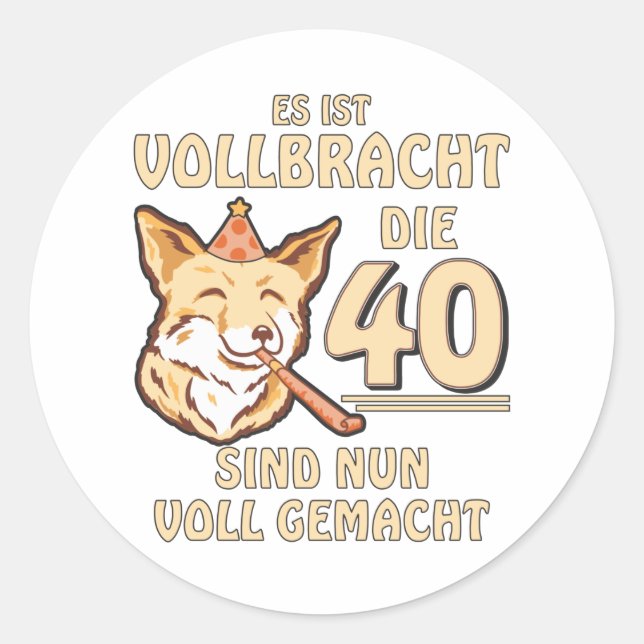 STICKER ROND 40 ANNIVERSAIRE (Devant)