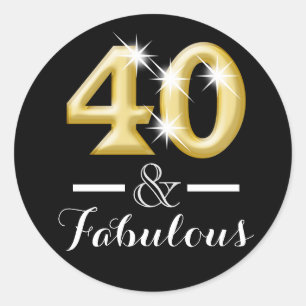 Sticker Rond 40 et fabuleux anniversaire d'or noir