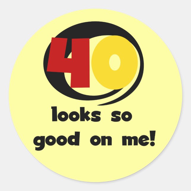 Sticker Rond 40 Semblables T-shirts et cadeaux sur moi (Devant)