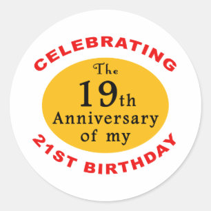 Sticker Rond 40e anniversaire Gag Dons