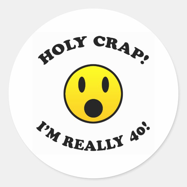 Sticker Rond 40e anniversaire Gag Dons (Devant)