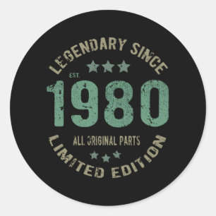 Sticker Rond 41 ans Légende Anniversaire 41e anniversaire