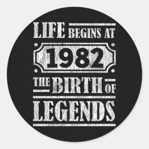 Sticker Rond 43 Ans 1982 Naissance De La Légende 43E Anniversai