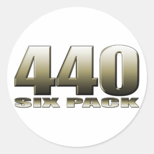 Sticker Rond 440 six paquets Mopar Dodge