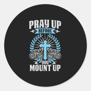 Sticker Rond 44.Retrovintage Biker Priez Avant De Monter