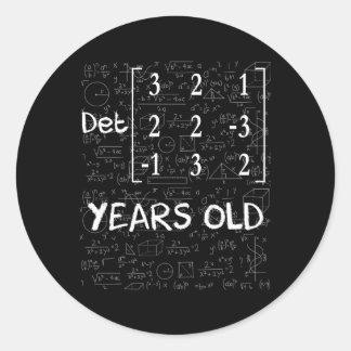 Sticker Rond 45E 45 Avec Geek Matrice Déterminant Matrice