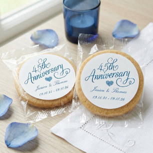 Sticker Rond 45e anniversaire de mariage Saphir