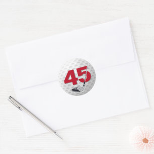 Sticker Rond 45e anniversaire Golf Ball Design