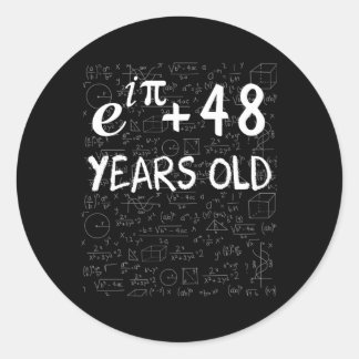 Sticker Rond 47E 47 Math Geek Identité Euler