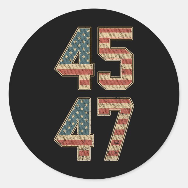 Sticker Rond 47e Président 45 47 (Devant)