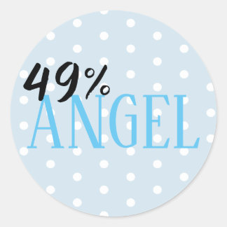 Sticker Rond 49% Angel - personnalisable