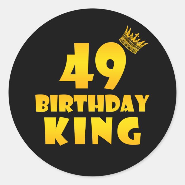 Sticker Rond 49e anniversaire Cadeau pour 49 ans Anniversaire R (Devant)