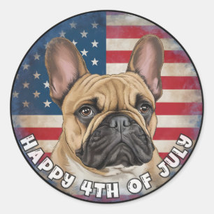 Sticker Rond 4 juillet Fête de l'Indépendance
