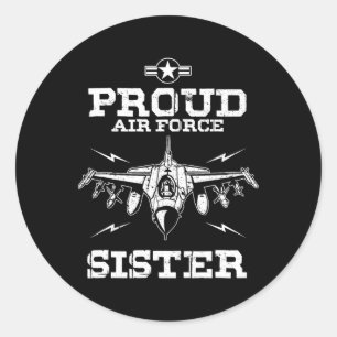 Sticker Rond 4 juillet Jour frère fière soeur de la Force aérie