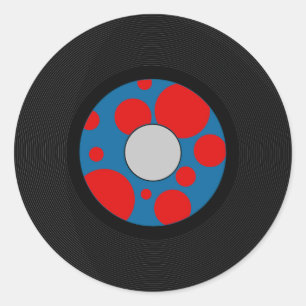 Sticker Rond 4 juillet Sock Hop Party