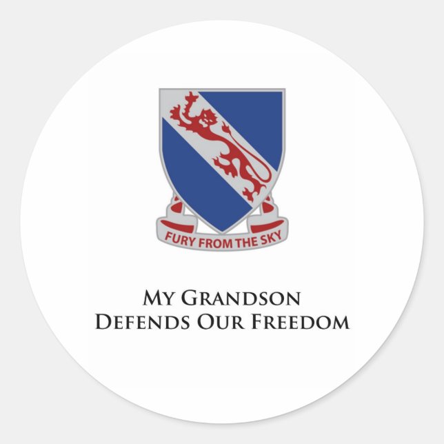 Sticker Rond 508e Grand-fils défend notre liberté (Devant)