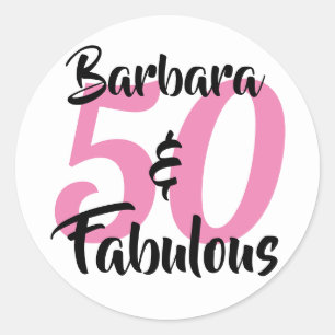 Sticker Rond 50 ans et Fabuleux Fête d'anniversaire personnalis