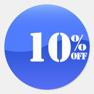 Sticker Rond 50% Cinquante pour cent de réduction Remise Sticke