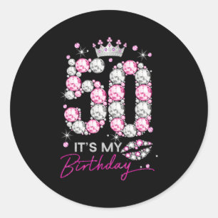 Sticker Rond 50 Couronne Diamond 50 Fabuleux 50E
