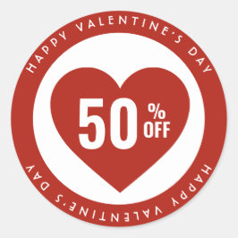 Sticker Rond 50 % DE Réduction Vente