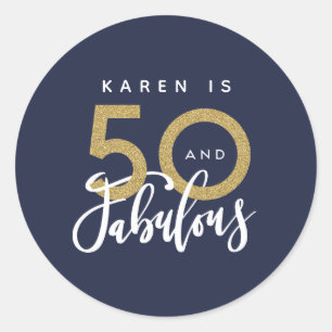 Sticker Rond 50 et fabuleux