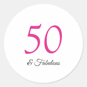 Sticker Rond 50 et fabuleux anniversaire