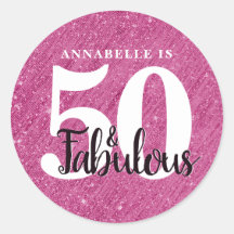 50 et fabuleux Anniversaire rose Parties scintilla