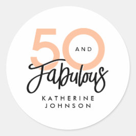 Sticker Rond 50 et fabuleux moderne 50e anniversaire