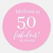 50 Fabuleux Pink 50e fête d'anniversaire Personnal