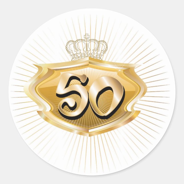 Sticker Rond 50e anniversaire (Devant)