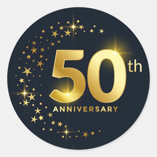 Sticker Rond 50e anniversaire (Devant)