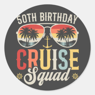 Sticker Rond 50E Anniversaire Correspondance de la famille de l