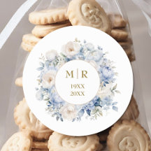 50e Anniversaire de Mariage Bleu Poussiéreux Or